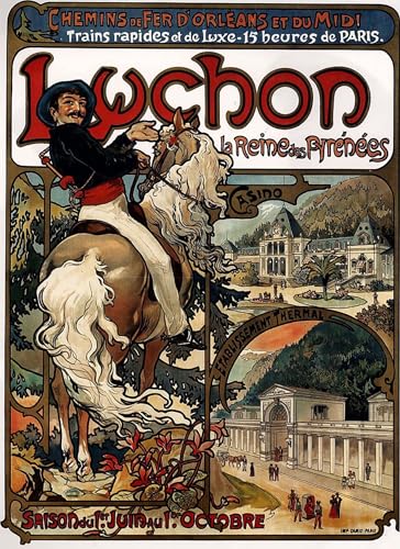 Toile Décor Art Mural Classique Roi des deux peuples Alphonse Mucha Peinture Chambre 60x90cm