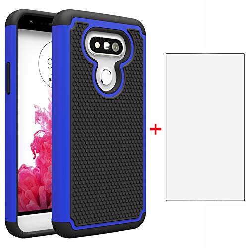 Phone Case for LG G5 with Tempered Glass Screen Protector Film Cover