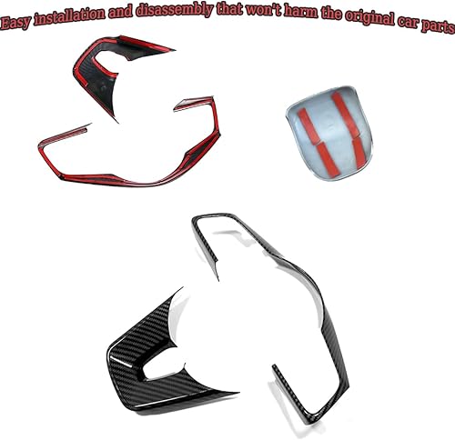 Miniatura 5 de MUXEE 3 piezas de calcomanías interiores para volante para Kia Forte Cerato K3 2019 2020 2021 2022 2023 2024  Accesorios interiores deportivos de