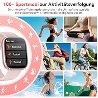 Hwagol Smartwatch Damen Herren, 1.83" HD Fitnessuhr mit Telefonfunktion, Fitness Tracker mit SpO2 Pulsmesser Schlafmonitor Schrittzähler, 110+ Sportmodi Sportuhr, IP68 Wasserdicht Smart Watch – Ansicht 3