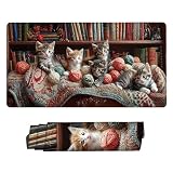 Tappetino Mouse, Tappetino Scrivania Gaming Scaffale per gatti Mouse Pad 600 x 300 mm Grande Mousepad da Scrivania in Ufficio, Adatto per Notebook e Computer Desktop Accessori Scrivania z-604