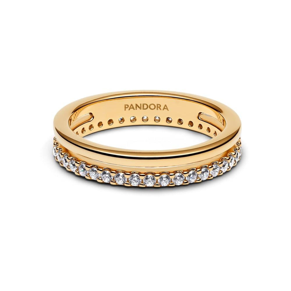 PANDORA Damen-Ring Doppelband Goldfarben 163799C01