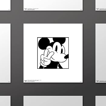 ミッキーマウス モノクロアートA3サイズ Amazon.co.jp: Open Road