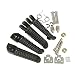 TCMT Front Rear Footrests Foot Pegs Fits For Yamaha YZF R1 2002-2014 R6 2003-2012 04 09 10 (Black)