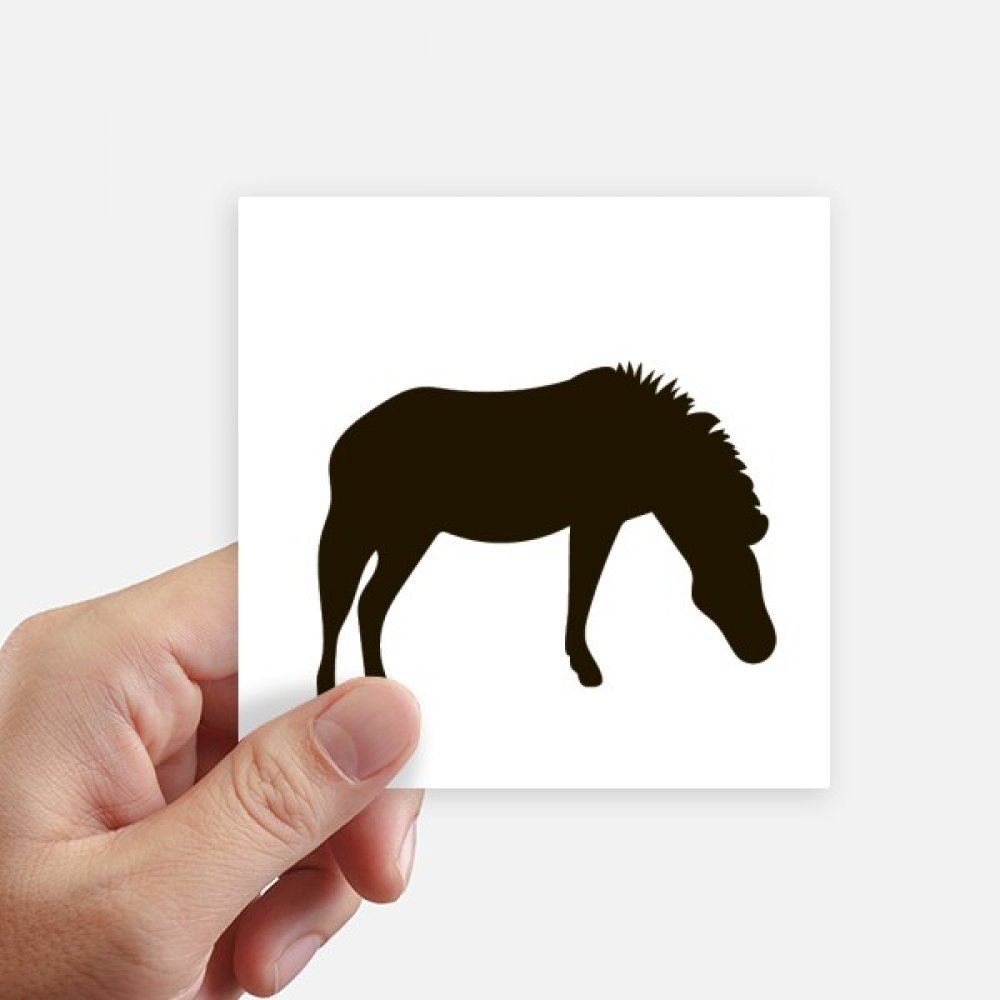 Sticker carré zèbre noir autocollant pc portable et mur