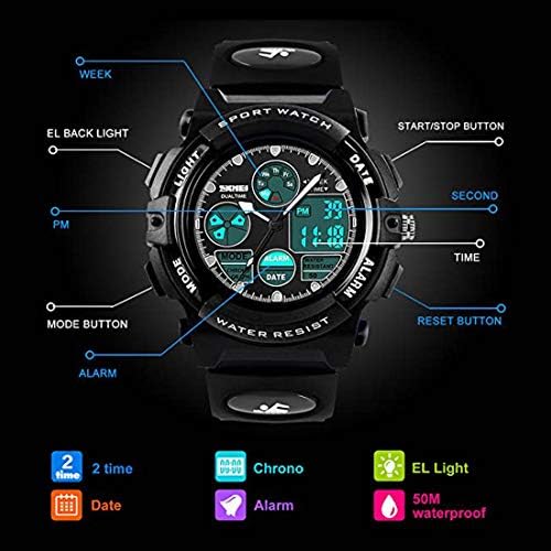 cofuo Kids Digital Sport Watch, Boys Girls Waterproof Sports Outdoor