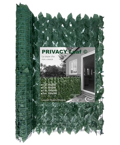 Tex family SIEPE Privacy Leaf Finta Artificiale a Foglie per Muri e Balconi Ornamentale frangivista - Cm. 100x300