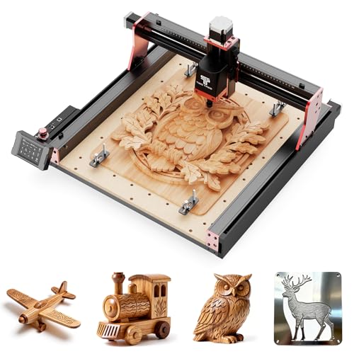 CNC Fräsmaschine TTC450 Pro, 95{1c3915406f37a9d1cfa5e2d940070545d41e5e68f65ae6063d65db39ef4a2168} vormontiert CNC-Holzfräse, CNC Fräse zum Gravieren von Metall, Acryl, Massivholz, 3-Achsen-Graviermaschine, Arbeitsbereich: 460 x 460mm