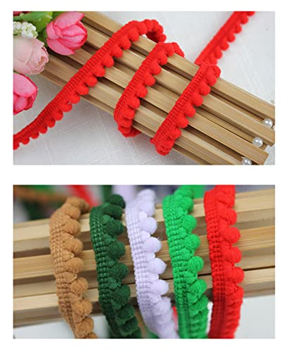 Cinta de pompones blanca de 19 yardas para costura y manualidades 6