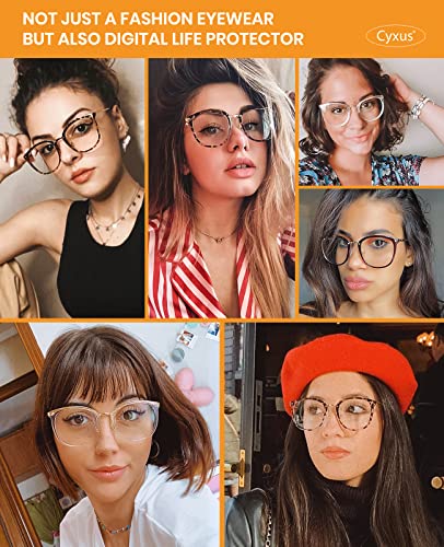 Image of Cyxus 4 Pack Blue Light Glasses for Women, Anti Blue Light Eyeglasses for Woman Reduce Eye Fatigue Eyewear and Headaches
