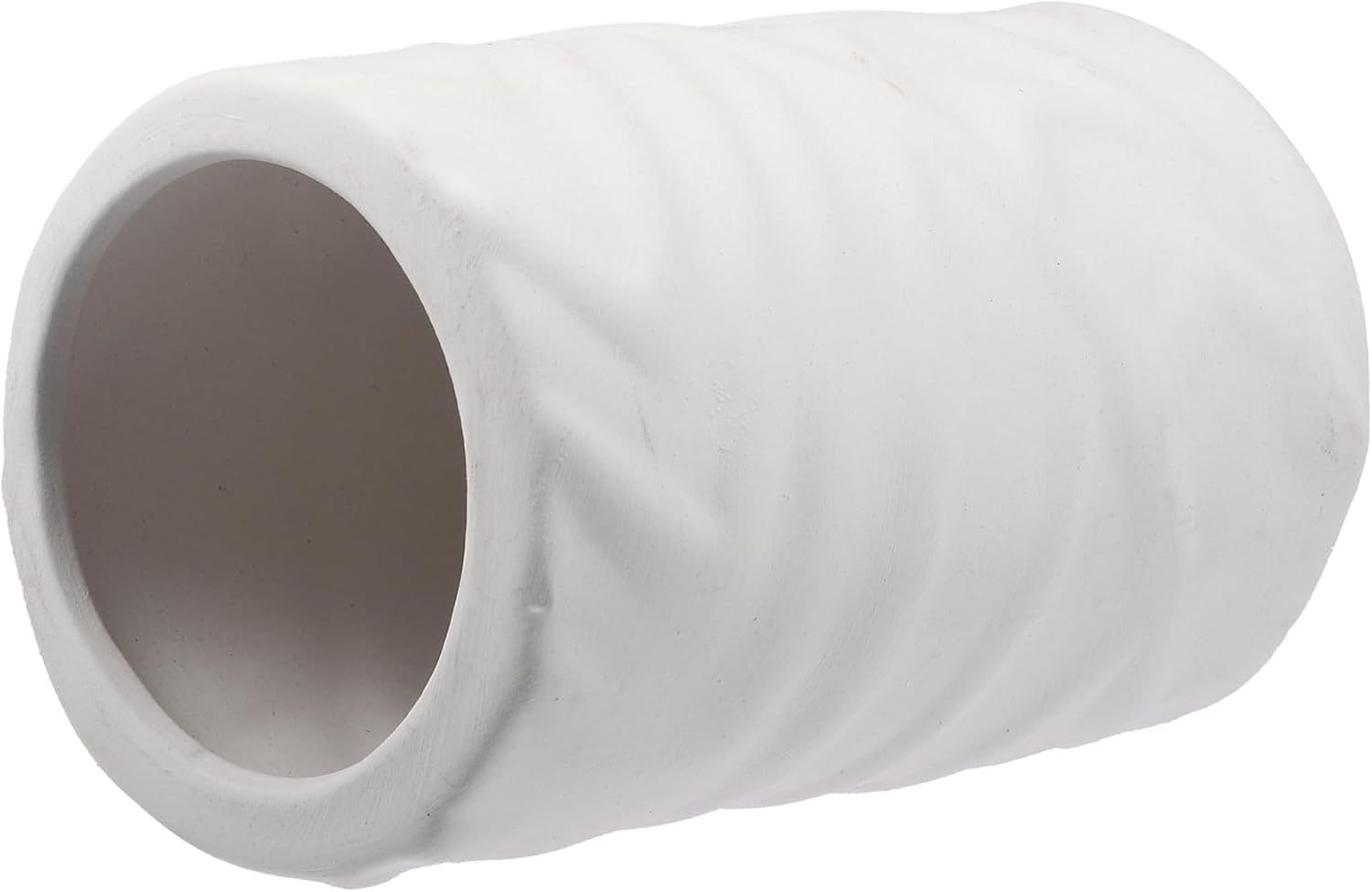 Aquarium Decorations Hideaway Rock Cave, Ceramic Fish Tank Decoration Stone for Aquatic Pets to Breed Plays Rest, 4.49x2.99x2.95 Inch (White)