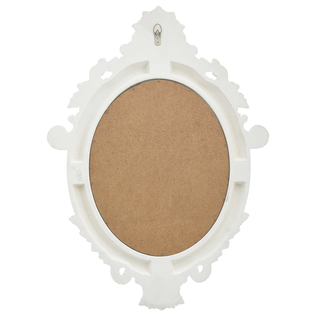 VidaXL Miroir Mural Ovale Style Château 56x76 Cm Noir – Cadre Baroque Ornementé, Miroir Chambre, Dressing Ou Entrée, Accroche Facile