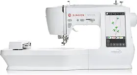 SINGER Máquina de Costura e Bordado SE9185 Bivolt – Tela Touch 7”| Wi-Fi, 250 Pontos Costura, 150 Designs Bordado, 10 Fontes | Ideal para Projetos Criativos e Profissionais