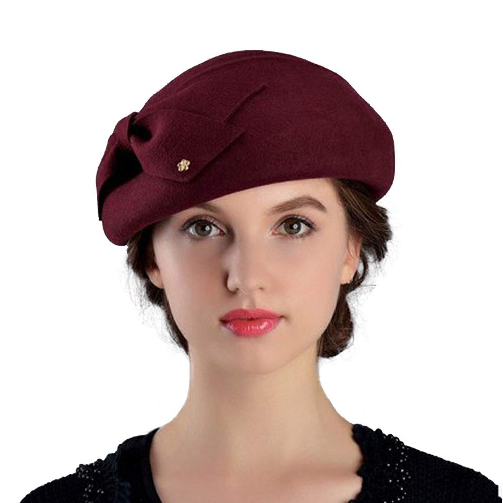 Womens Wool Felt French Berets Bowler Hat Artist Boina  display picture 3