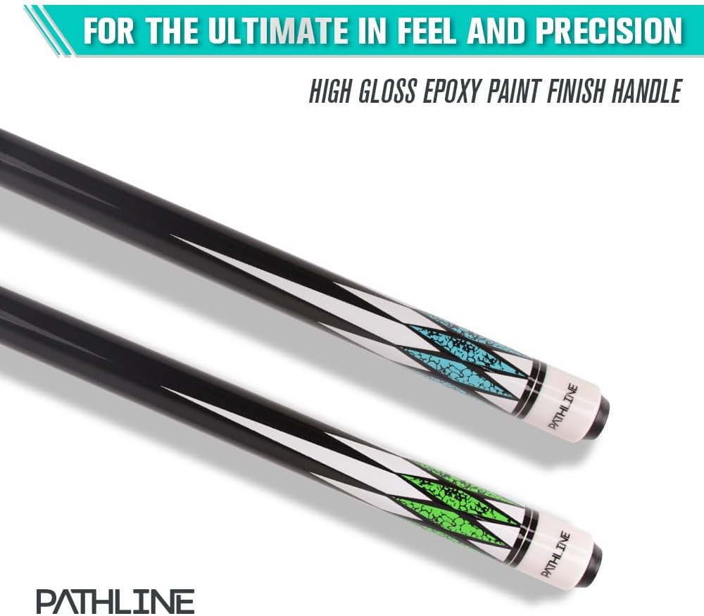 pool cue stick - 58 inch canadian maple billiard pool stick 19oz set of 2 (bg)