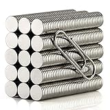 ZHYF 80PCS 8x1mm Round Magnet for Refrigerator Magnets, Offices, Artwork, Craft Whiteboards, Maps,...