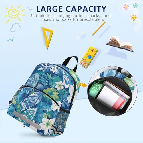 Linnyio Planches De Surf Bleu Vert Sac à Dos pour Maternelle 3-8 Ans,Cartable pour Enfants et Tout Petits Sac Scolaire – vue 5