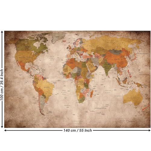 Tapiz de pared funcional y reutilizable de mapa del mundo para transformar tu dormitorio 2