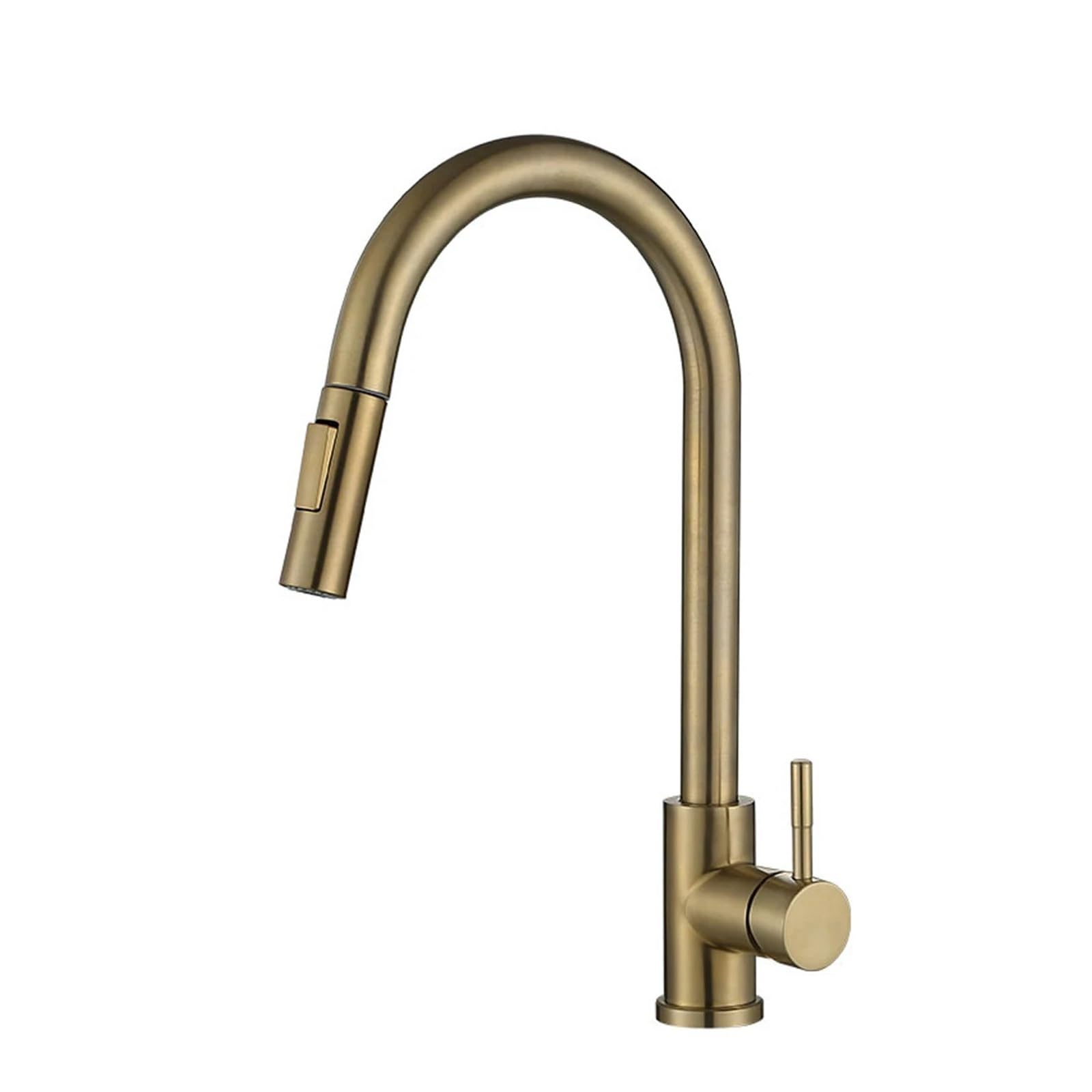 Robinet extractible en acier inoxydable brossé mitigeur premium doré 360°