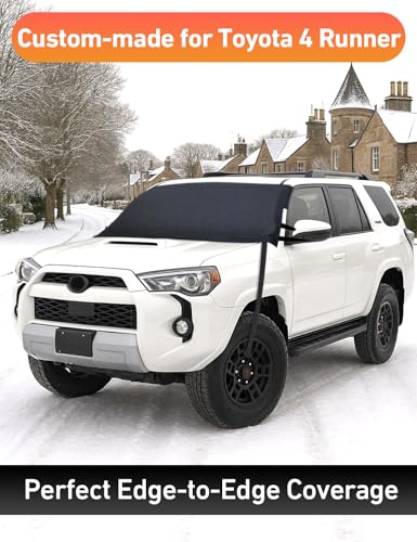 Image of EcoNour Car Snow Cover Compatible for Toyota 4Runner | Windshield Cover for Ice and Snow with S-Hook Straps | Heavy-Duty 600D Oxford Winter Car Cover, Waterproof & Anti-Slip
