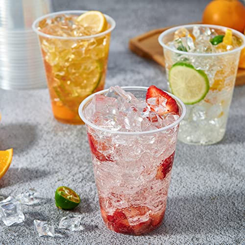 Lilymicky [450 Pack] 12oz Clear Plastic Cups, Cold Party Drinking Cups, Disposable Plastic Cups for Parties, Picnic, BBQ, Travel, & Events - Thumbnail 5