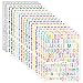 2268 Alphabet Stickers 18 Sheets Alphabet Stickers Vinyl Self-Adhesive Number Alphabet Vinyl Stickers, Mailbox Numbers Labels DIY Crafts Art Making, Decals for Sign,Notebook, Classroom Decor