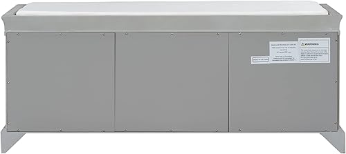 Miniatura 9 de LUMISOL Banco de almacenamiento con 2 cajones y 2 armarios, banco de entrada con cojines extraíbles, banco de zapatos para entrada, sala de estar,