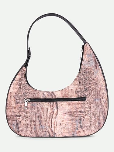 Image of ZOUK Pixi Small Shoulder Bag | Vegan Leather Evening Bag for Women with Shoulder Strap, Zip Closure & Water-Resistant Lining | Stylish Handcrafted Purse |