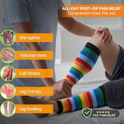 Image of NEWZILL Compression Calf Sleeves (20-30mmHg) for Men & Women Perfect Option to Compression Socks for Running Travel Nursing