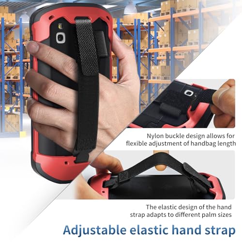 protective case cover for zebra tc51 tc52 tc56 tc57 tc510k rugged boot with hand strap for zebra phone case with tempered glass red