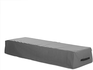 Hoberg Copertura per lettino da giardino con coulisse, in poliestere, resistente alle intemperie, ai raggi UV, per sedia a sdraio, 200 x 75 x 40 cm [600D]