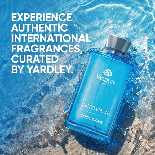 Image of Yardley London Cool Wave | Eau De Parfum | Long Lasting International Perfume for Man | Mint Aqua Patchouli Fragrance | Upto 15% dosage | 100ml EDP| Ideal Gift for Man