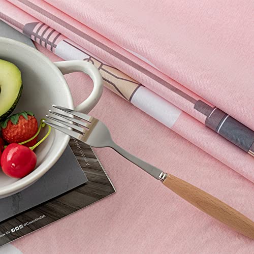 Amzali, tovaglia rettangolare in cotone lavabile, design floreale, per cene, picnic, decorazione per la casa, dimensioni assortite, Elegant Flower, Round 60 inch