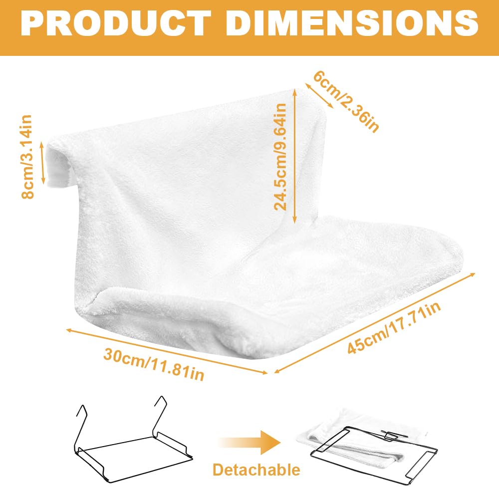 Amaca per Gatti Termosifone, Lavable Colgante Cuccia per Gatti, Lavable Cama Colgante para Gatos, Blanco Lana de Cordero Hamaca para Gatos Apto para Animales con un Peso Inferior a 8 Kg
