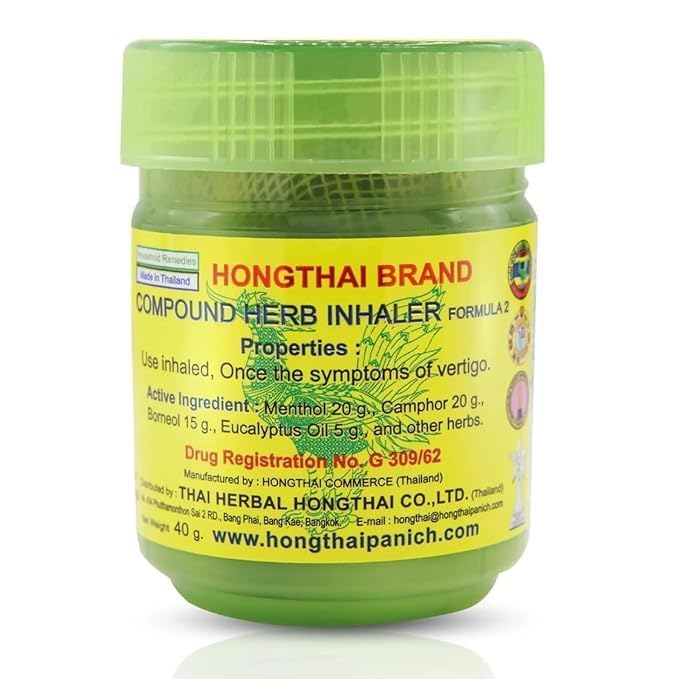 Herb Inhaler Traditional Thai Herbal Inhalant | Natural Nasal Relief for Cold Congestion Headache Dizziness | Refreshing Aromatherapy Herbal Blend Pocket-image-18