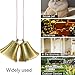 MrMrKura 2 Pieces Vintage Style Brass Hanging Bell Cowbell Door Bell Polished Brass Bells Hanging Rope for DIY Elephant Dog Camel Bells Christmas Bells Garden Christmas Tree Decoration