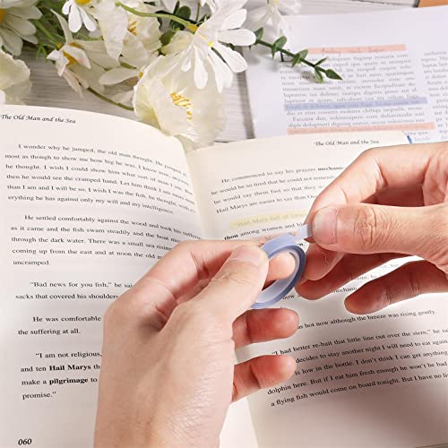 5 Rolls Highlighter Tape, Beautiful Highlighter Tape Removable Transparent Fluorescent Neon Tape Colorful Fluorescent Tape For Teachers Students Workers Home Office (0.3Inch X 16.4Ft) #TOP4