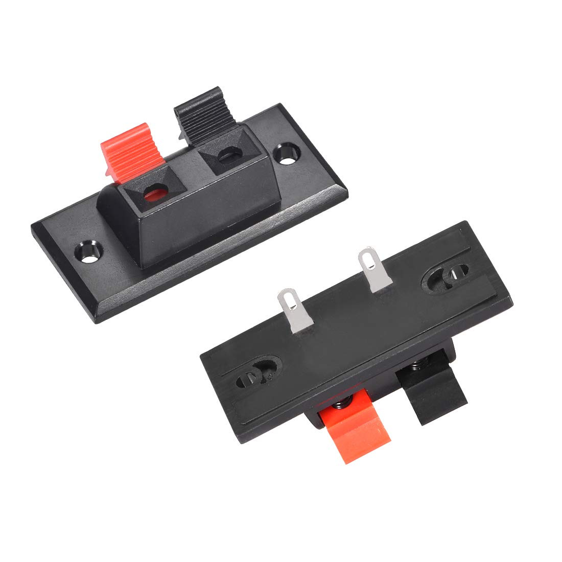 Amazon | uxcell バネスピーカー 端子クリップ 2穴 リリースコネクター