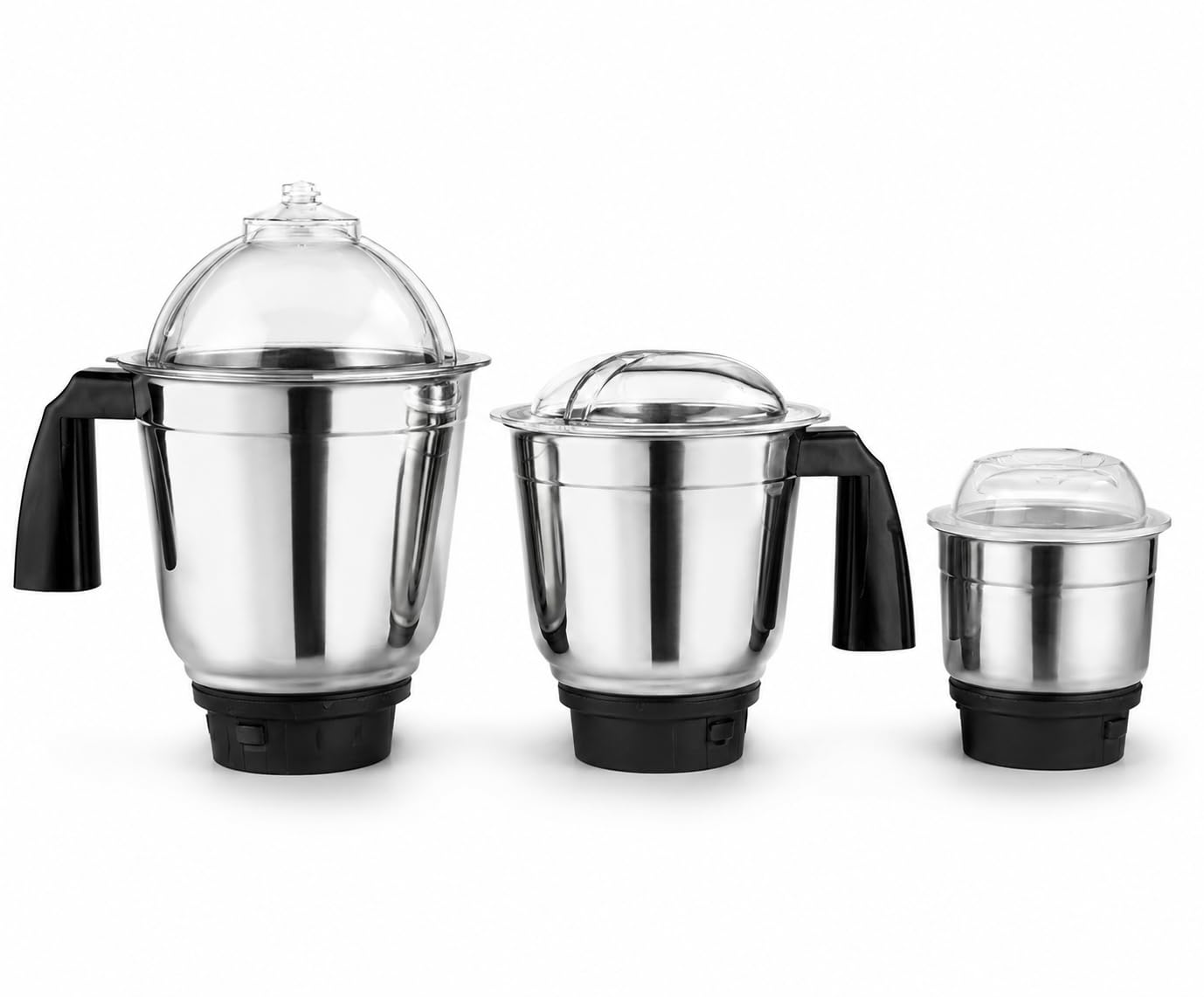 Generic Grinder Mixer Jar Combo Set of 3 | Stainless Steel Mixer Grinder Jars with Transparent Lids & Handles | Large, Medium & Chutney Jar | Food Grade Mixie Jar Replacement Set for Kitchen Use-image-35