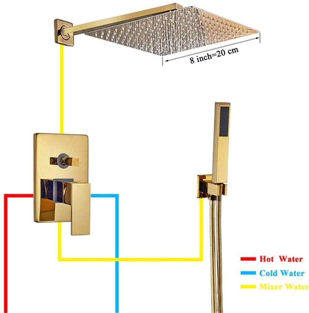 Bateria wannowo-prysznicowa Polerowany system prysznicowy Prysznic z deszczownicą Bateria wannowa Ścienna bateria wannowo-prysznicowa Bateria wannowo-prysznicowa Zestaw prysznicowy 8 cali 8 cali 8