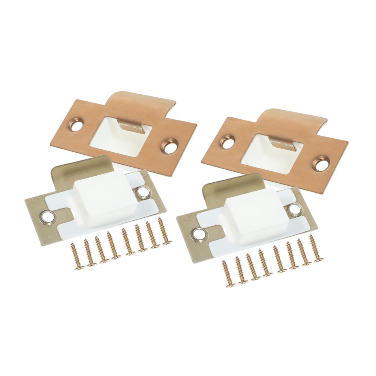 Operitacx 16 Ensembles Ensemble d'accessoires de verrouillage de porte serrure plusieurs gâches pour portes extérieures plaques en acier inoxydable Plastique
