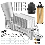 926-959 Upgraded Aluminum Engine Oil Filter Housing with Oil Cooler Sensors and Gaskets Compatible with Dodge Charger Challenger Journey, Jeep Wrangler, Ram 1500 2500 3500, Chrysler 200 300 3.6L V6