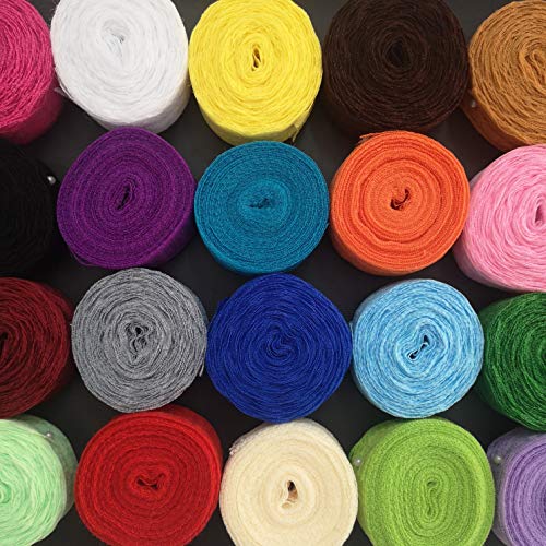 20 Rolls 200 Yards Mixed Color Floral Pattern Fabric Lace Ribbon #TOP4