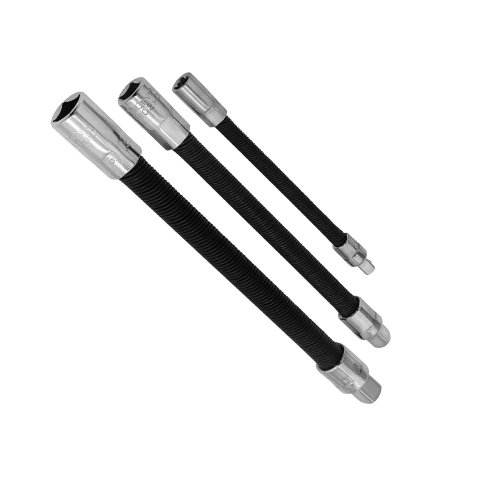Zxfdsfdbnm 3Pcs 1/2 1/4 3 / 8Inch Flexible Ratcheting Wrench Extension Rod Flexible Extension Club