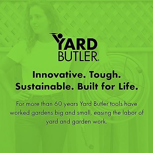 Yard Butler Swivel Hose Reel Wall Mount - 180 Degree Pivot Hose Hanger - Great for Garden Storage - Hose Holder Wall Mount for Garden Hose - Heavy Duty Steel Hose Hanger for Hose Reels - ISRWM-180