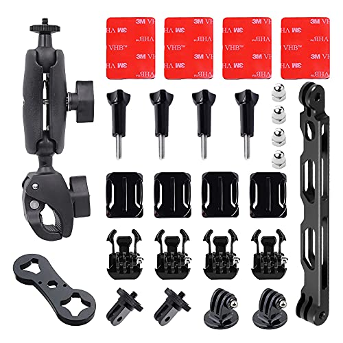 Sruim Motorcycle Accessory Bundle for Insta360 X5 X4 X3 X2 X ACE Pro ONE R RS GO 2 3, Go pro Hero 13, Max, Fusion, DJI OSMO Action 2 3 4 5 Pro Camera