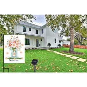 Spring Garden Flag,8 Lighting Modes Solar LED Hello Spring Flag Welcome Summer Seasonal House Flags 12.5 x 18 Inch Garden Flag Outdoor Decor for Homes,Gardens,Patio or Lawn Spring Garden Flag8 Lighting Modes Solar LED Hello Spring Flag Welcome Summer Seasonal House Flags 125 x 18 Inch Garden Flag Outdoor Decor for HomesGardensPatio or Lawn