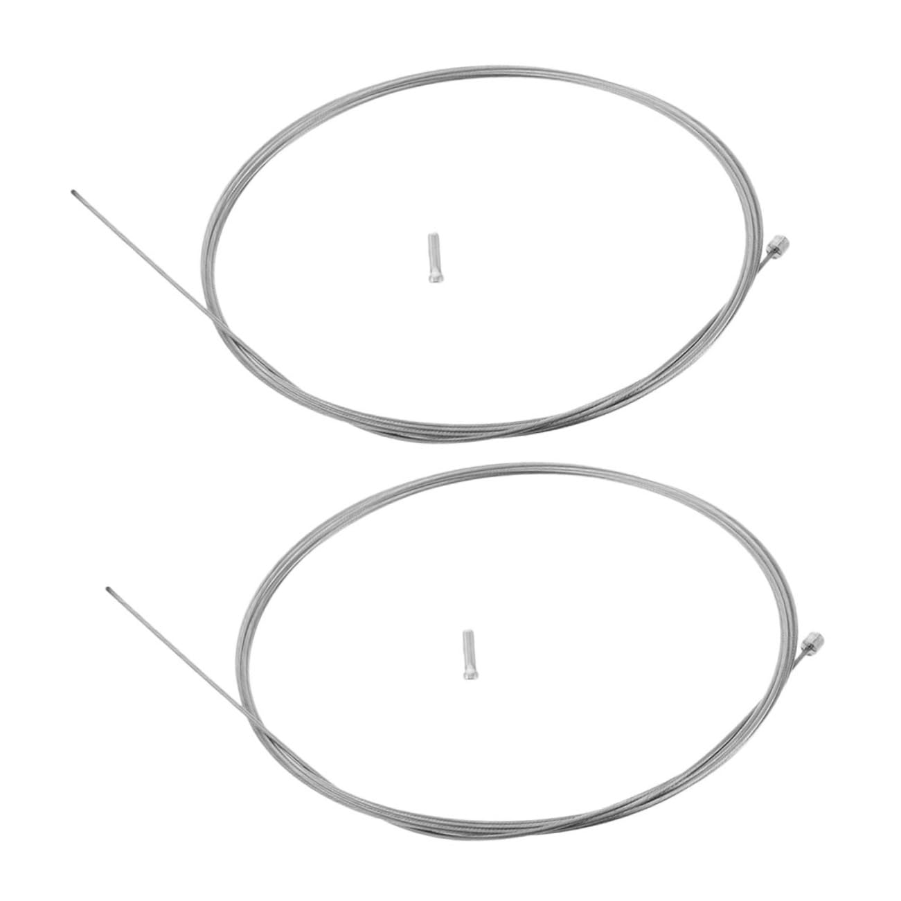 Abaodam 2pcs Bicycle Brake Cable Kit Stainless Steel Transmission Shift Line for Mountain and Road Bikes Durable Low Noise Derailleur Wire for Reliable Performance