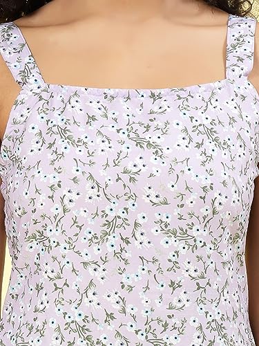 Image of OOMPH! Women's Fit And Flare Mini Sleeveless Floral Beach Dress For Slipon