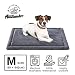 ALLISANDRO Hundematte rutschfeste wasserdichte Hundedecke 80x60cm, 100x70cm, 120x70cm Hundekissen In und Outdoor wasserdichte Decke Waschbar Micro Plüsch Oberfläche Grau